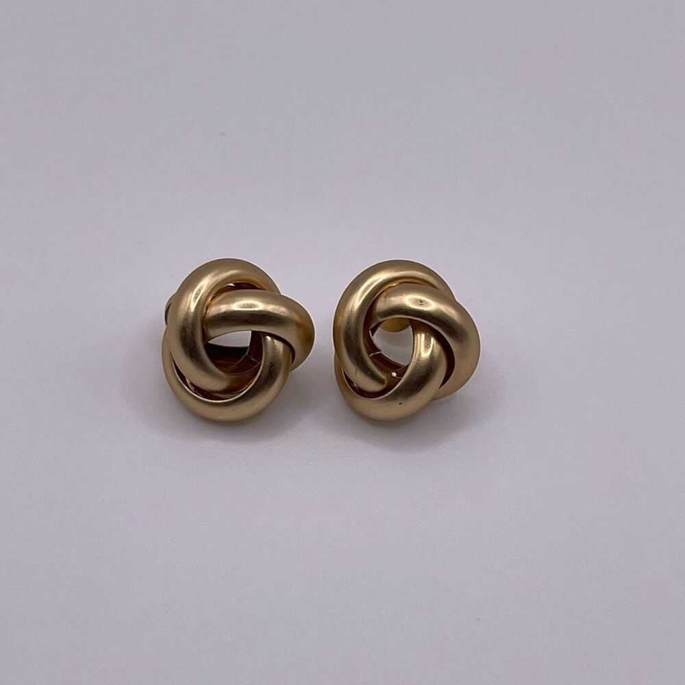 House of Harlow 1960 Gold Tone Knot Stud Earrings - Picture 8 of 12